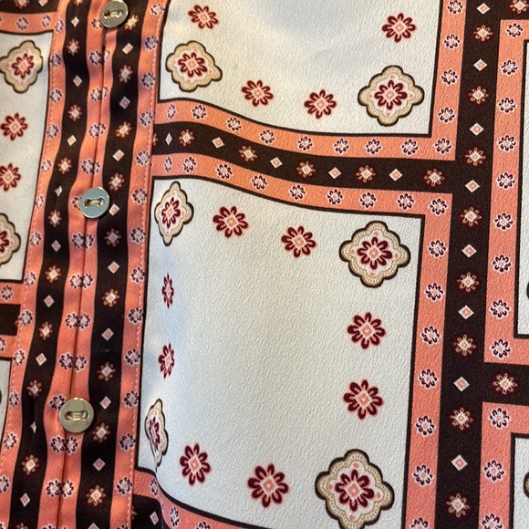 Loft Apricot/Taupe Blouse-size L - Picture 3 of 3